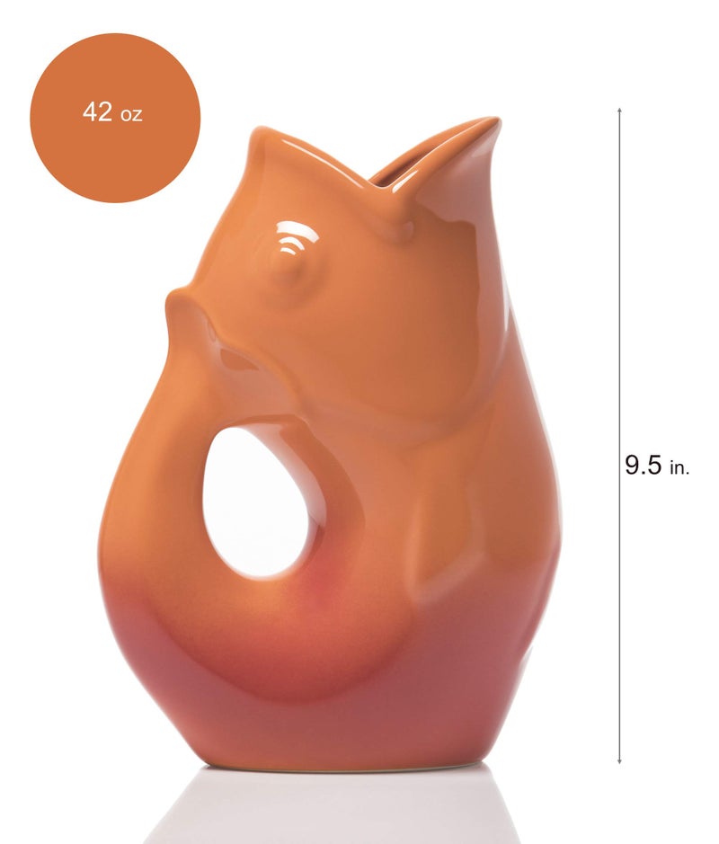 Gurgle Pot Pitcher 42 oz Ombre Red - Image 2